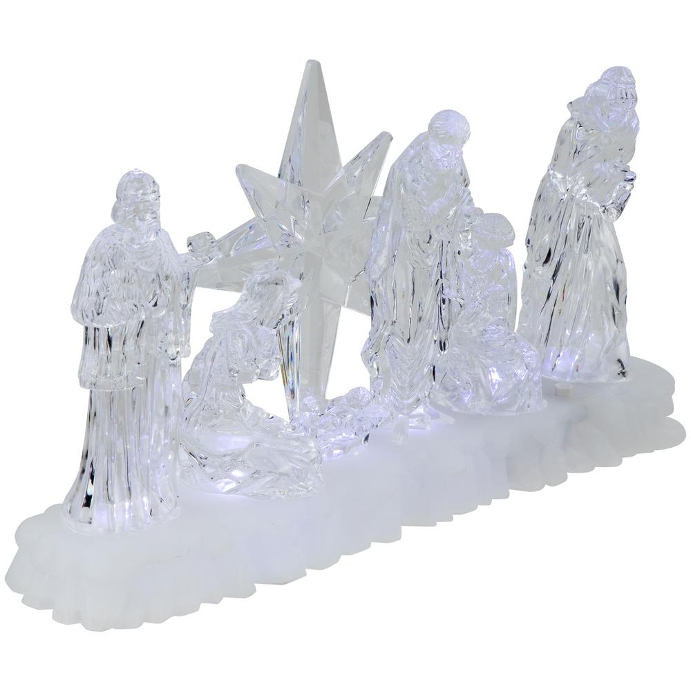 12.25" LED Lighted Nativity Scene Acrylic Christmas Decoration. Picture 4