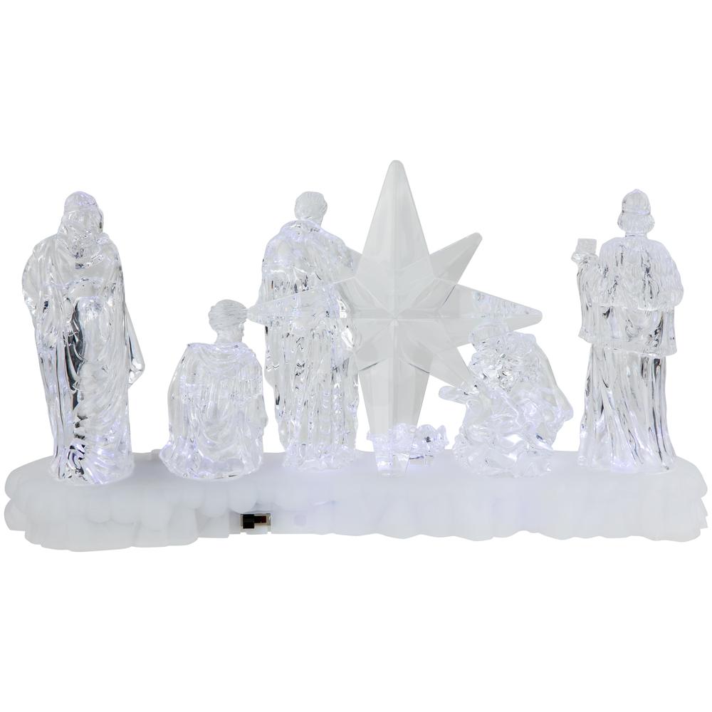 12.25" LED Lighted Nativity Scene Acrylic Christmas Decoration. Picture 7
