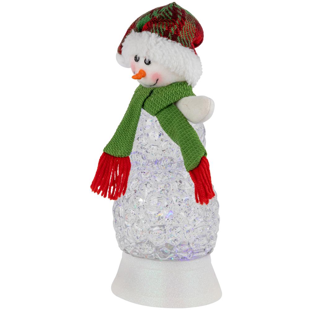 11" LED Multi-Color Lighted Acrylic Snowman Christmas Snow Globe. Picture 7