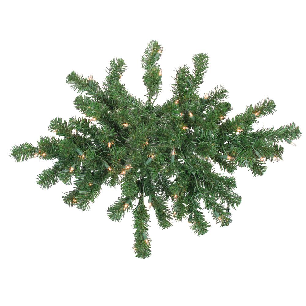 28 Pre-Lit Windsor Pine Artificial Christmas Swag - Clear Lights. Picture 1