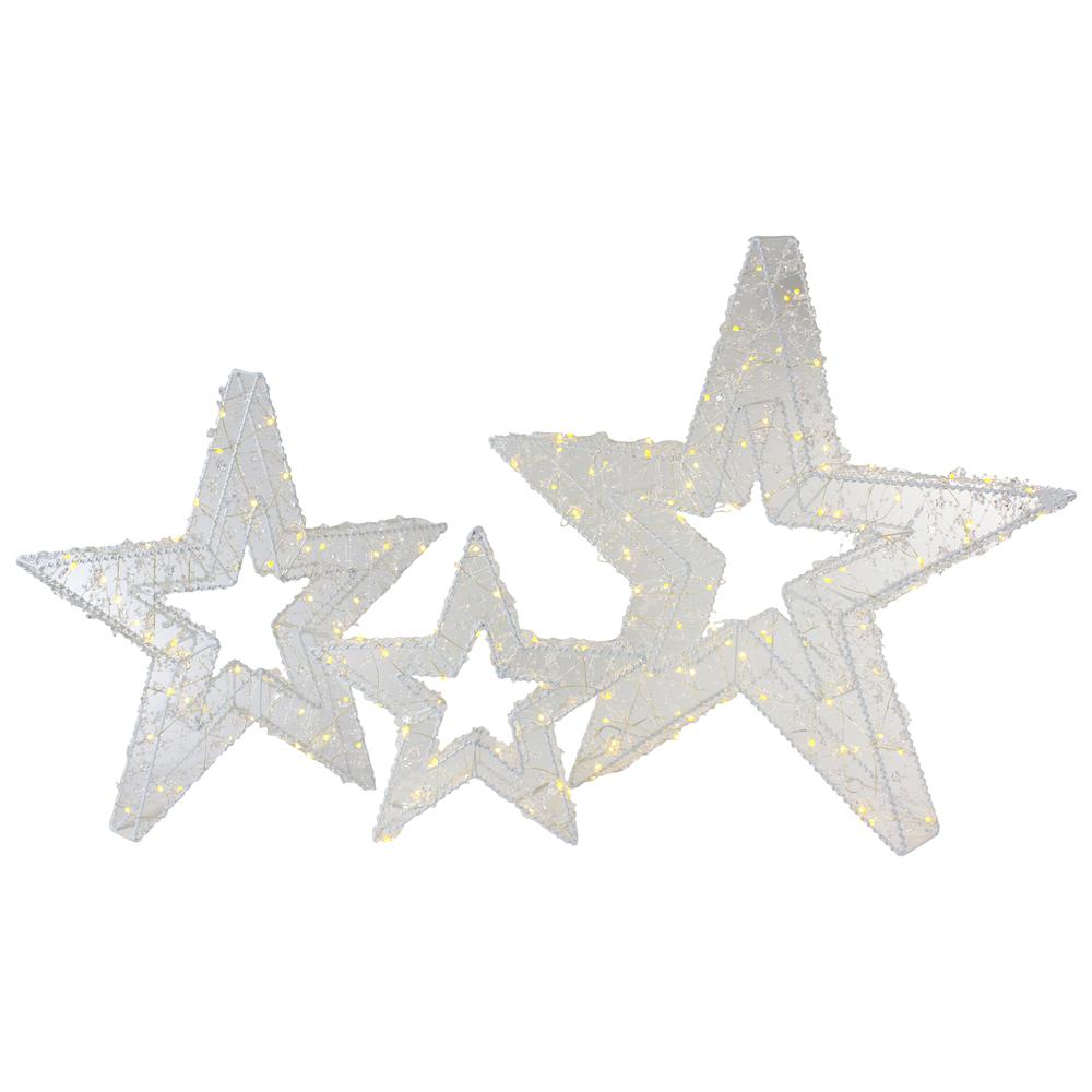 Set of 3 LED Lighted Color Changing Stars Outdoor Christmas Decorations 23". Picture 4
