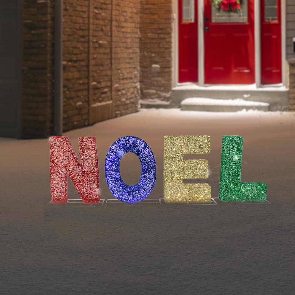 46" Multi-Color LED Lighted 'Noel' Outdoor Christmas Decoration. Picture 2