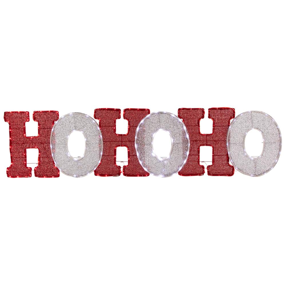 76.75" LED Lighted 'Ho Ho Ho' Christmas Outdoor Decoration. Picture 1