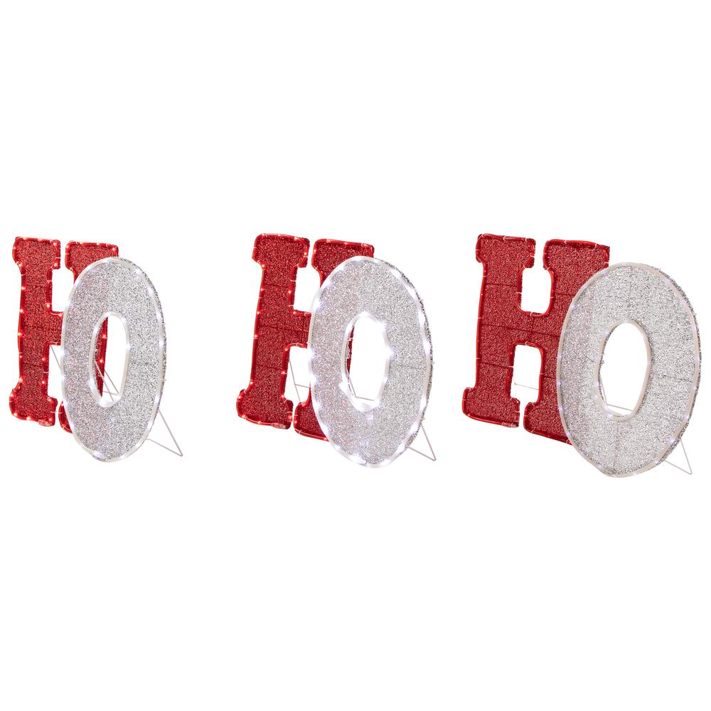76.75" LED Lighted 'Ho Ho Ho' Christmas Outdoor Decoration. Picture 3