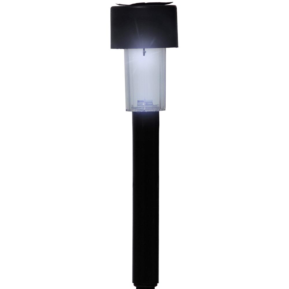 Set of 10 Black Solar Powered LED Pathway Markers  12.25". Picture 4
