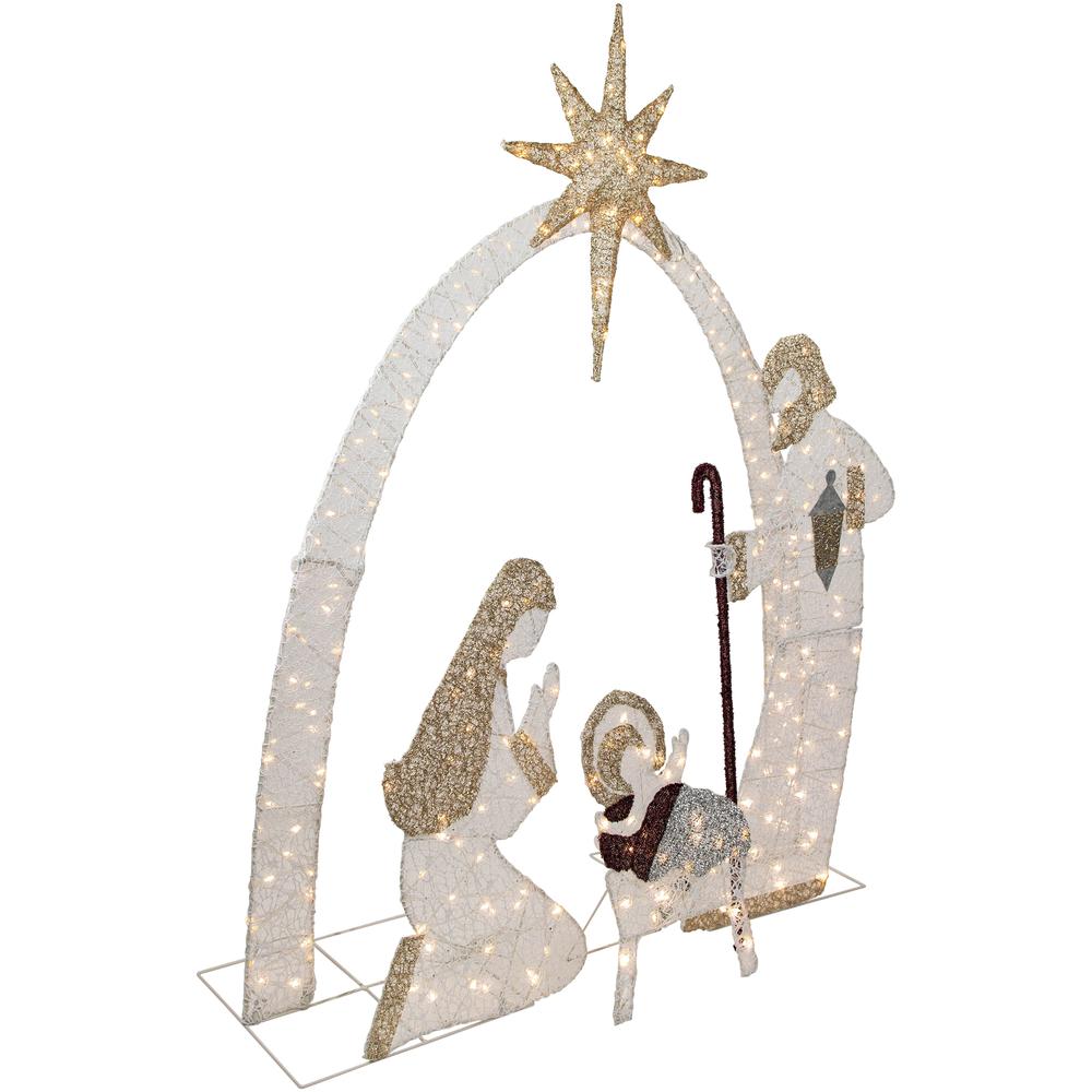 6.75' LED Lighted Holy Family Nativity Scene Outdoor Christmas Decoration. Picture 3