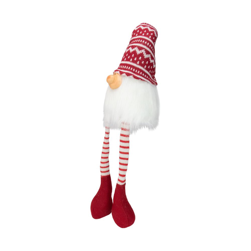 29" Red and White Smiling Gnome Christmas Decoration. Picture 2