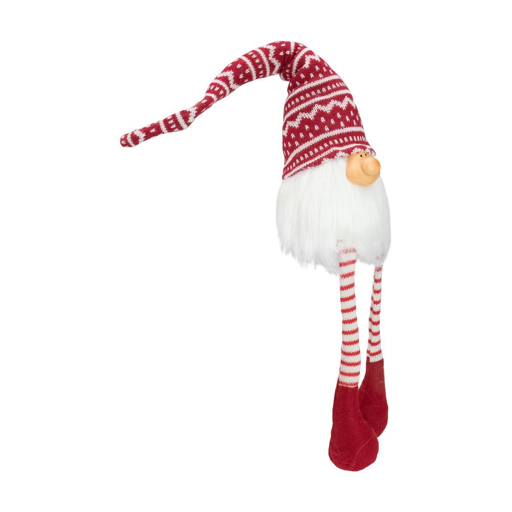29" Red and White Smiling Gnome Christmas Decoration. Picture 3