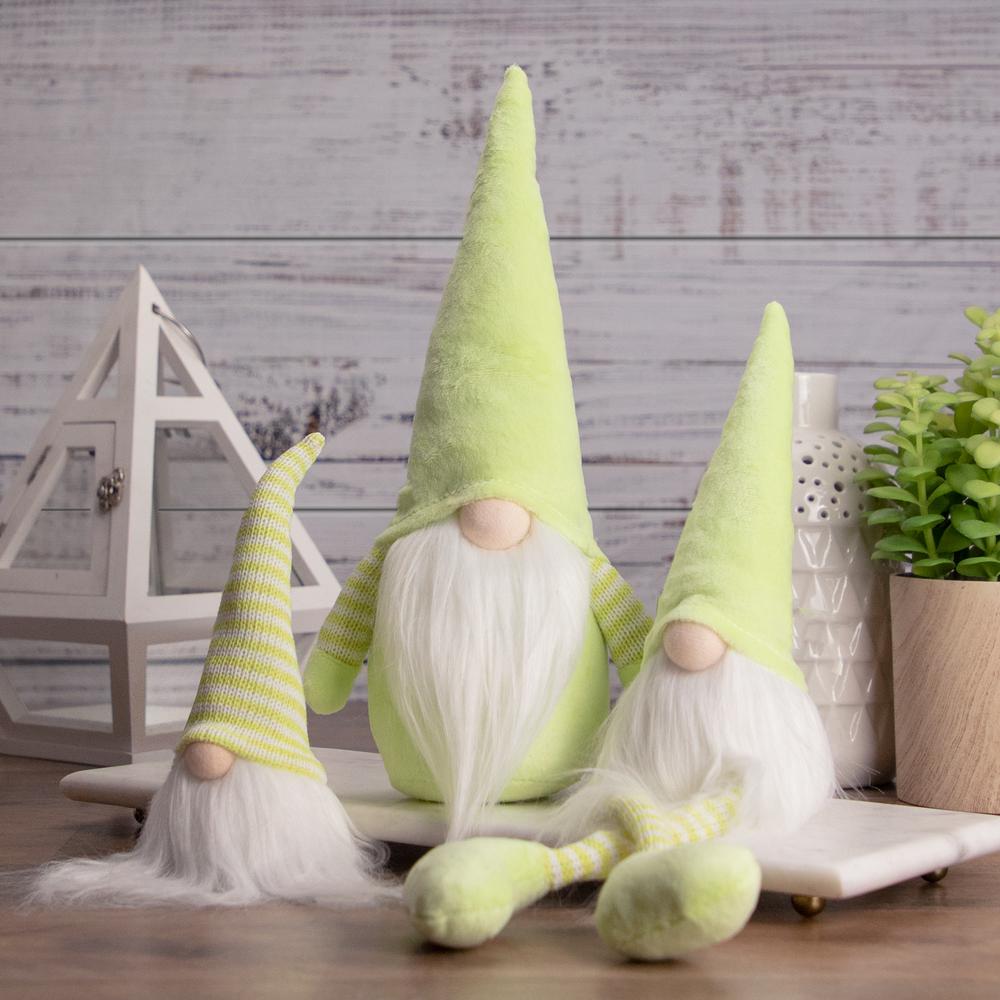 12" Lime Green and White Spring Gnome. Picture 5