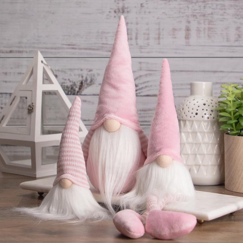 12" Pink and White Spring Gnome. Picture 5