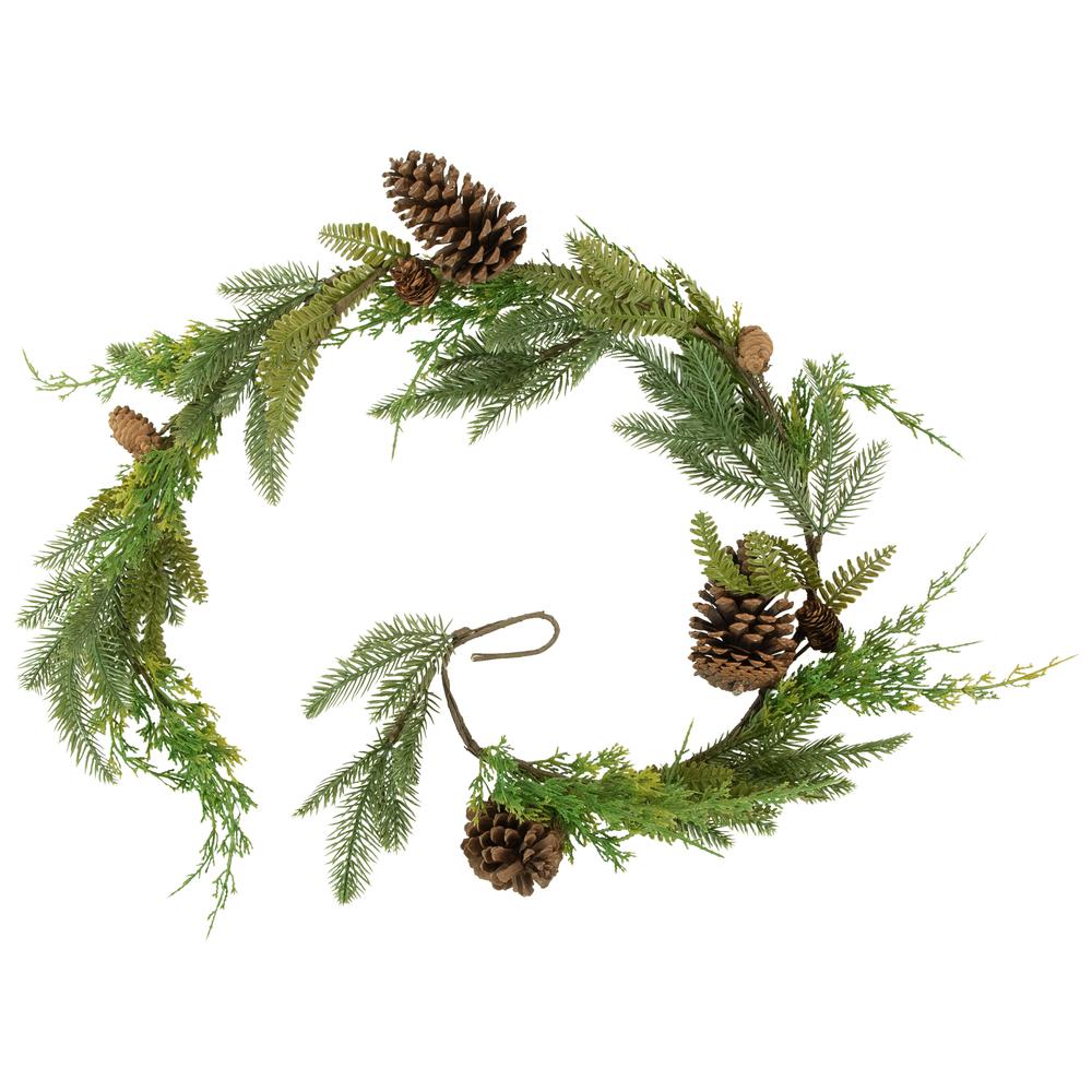 5' Assorted Pine and Pinecone Artificial Christmas Garland  Unlit. Picture 3