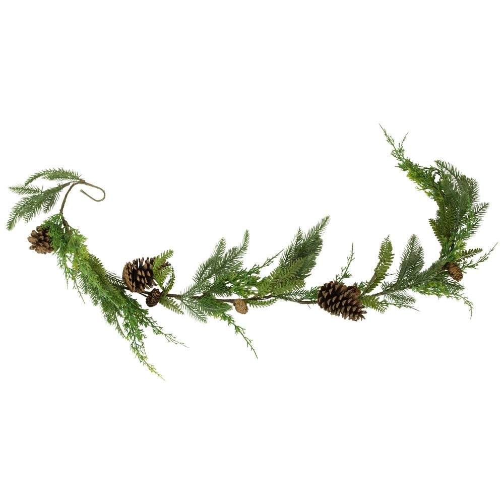 5' Assorted Pine and Pinecone Artificial Christmas Garland  Unlit. Picture 1