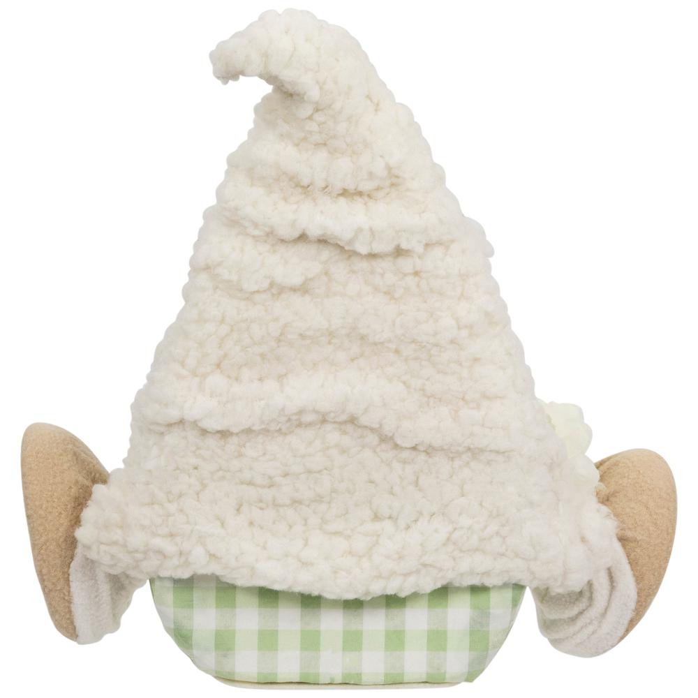Plush Sitting Gnome with Flower Spring Figurine -10.5". Picture 4