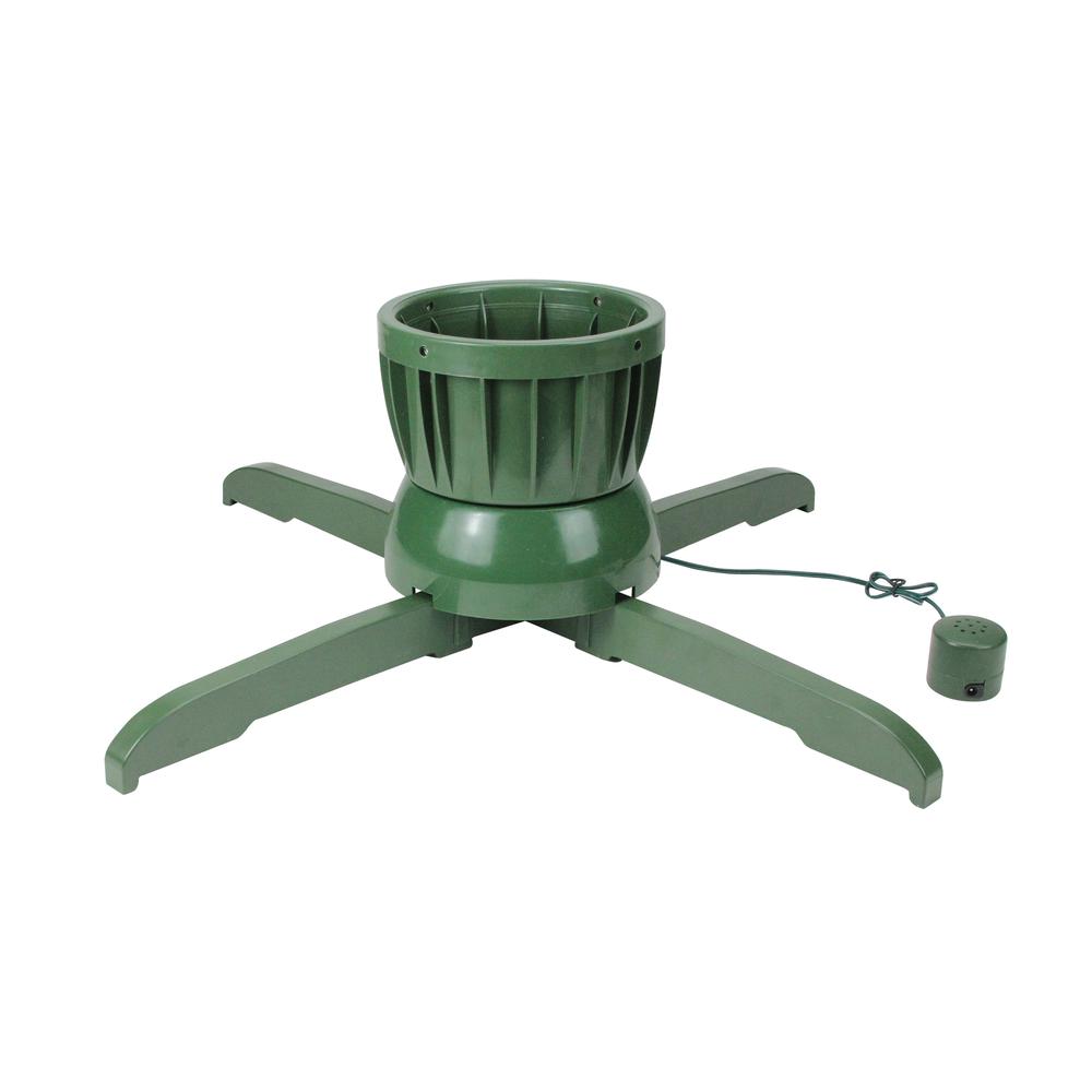 24" Green Musical Rotating Christmas Tree Stand - For Live Trees. Picture 1