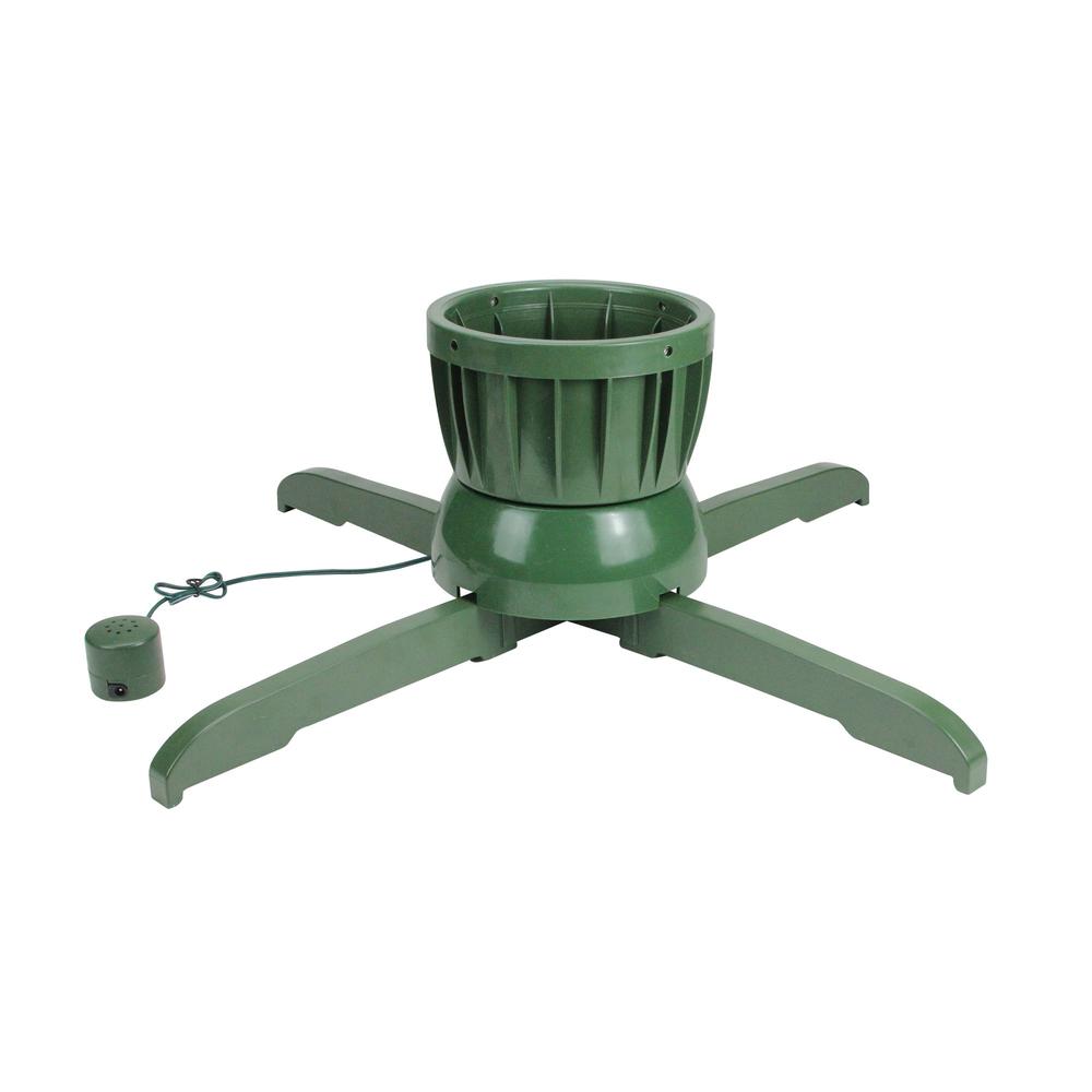 24" Green Musical Rotating Christmas Tree Stand - For Live Trees. Picture 3