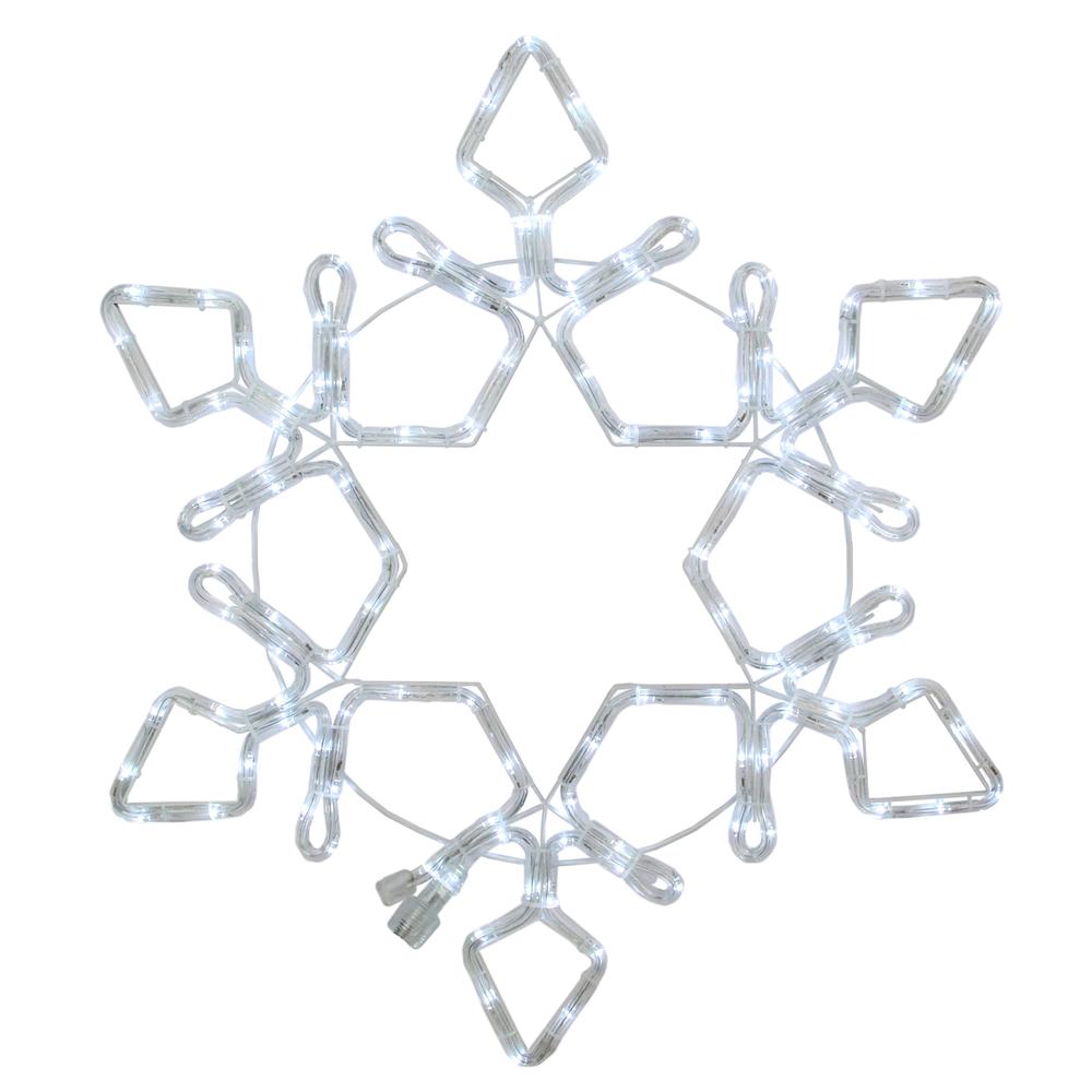 24" LED Rope Light Snowflake Christmas Decoration. Picture 1