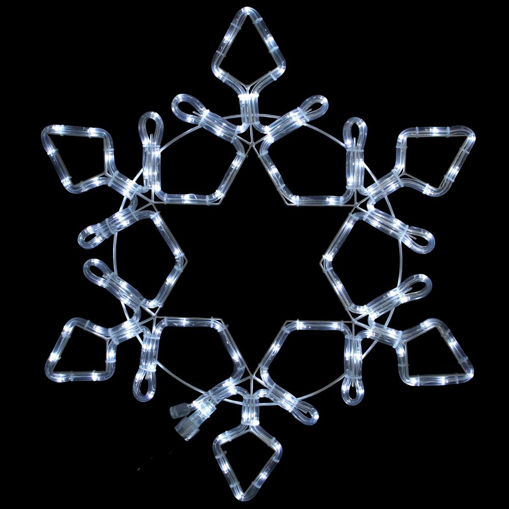 24" LED Rope Light Snowflake Christmas Decoration. Picture 2
