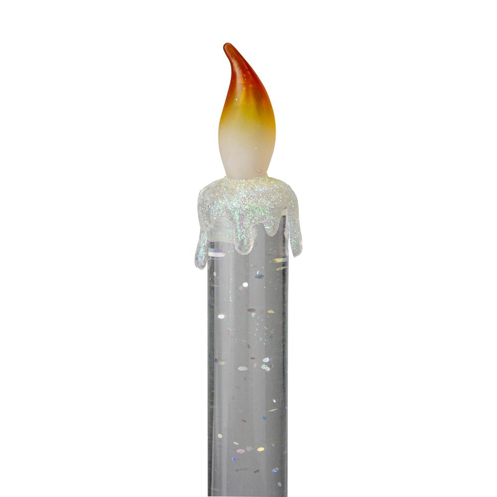 Glittered LED Flameless Christmas Candle - 9.25 Inch. Picture 2