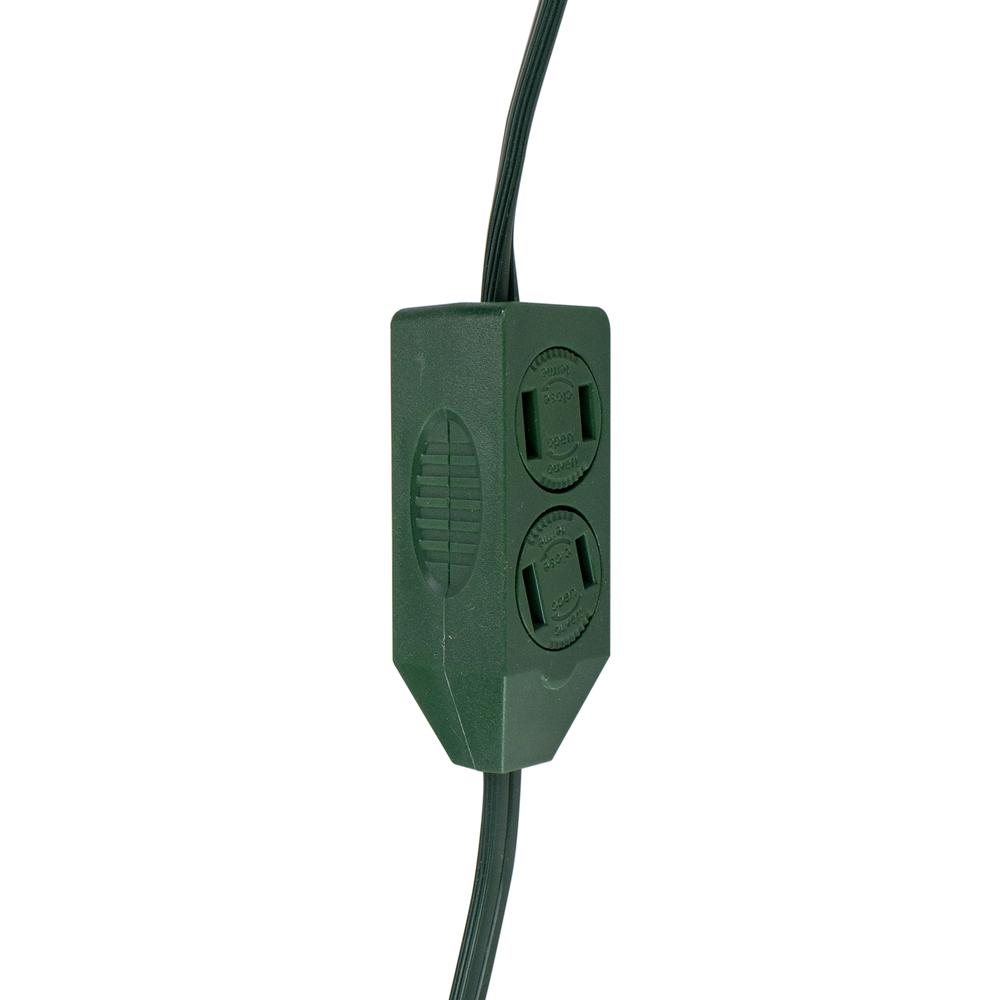9ft Green Indoor Extension Power Cord with 9-Outlets and Foot Switch. Picture 3