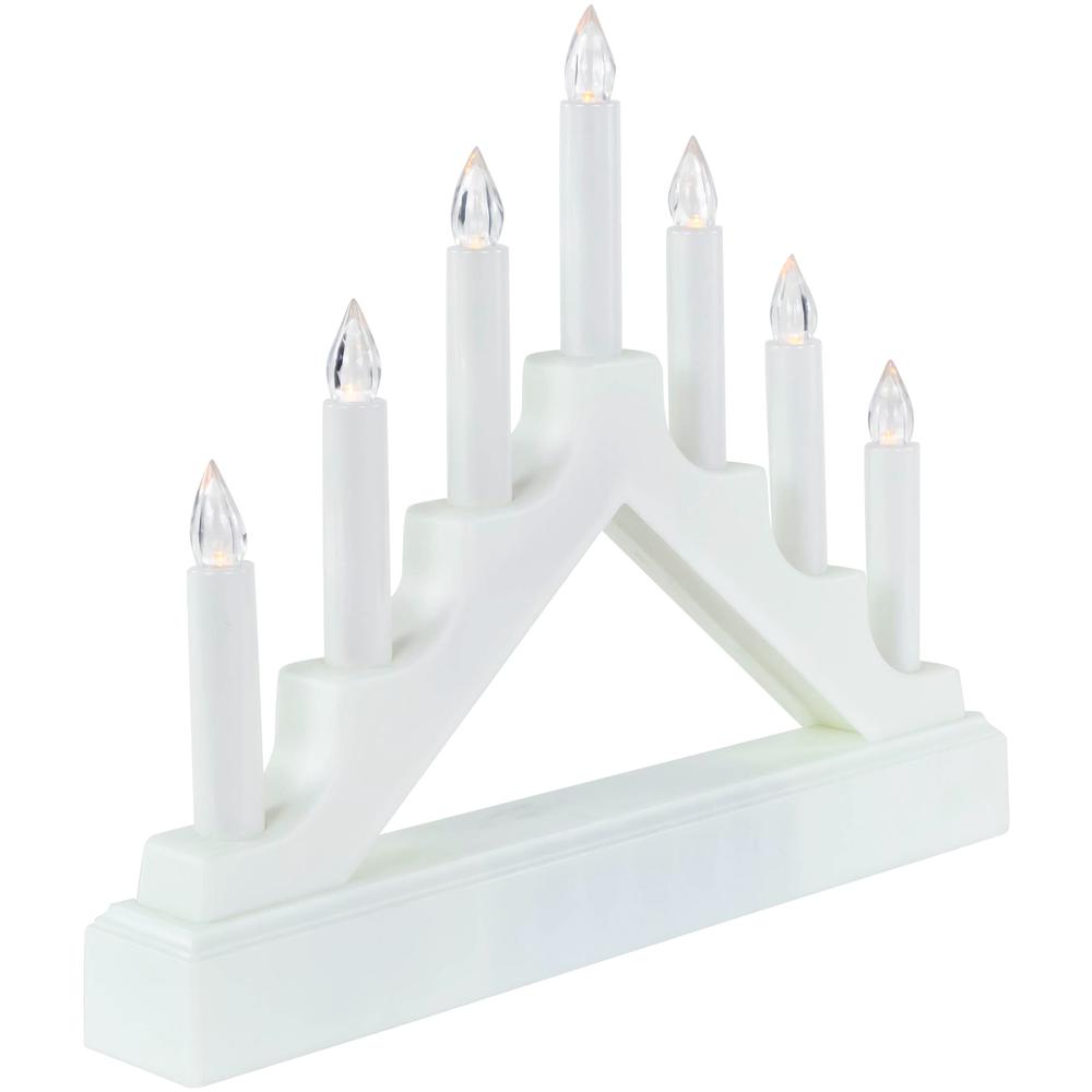 13.5" LED Lighted 7-Tier White Candelabra Christmas Decoration. Picture 4