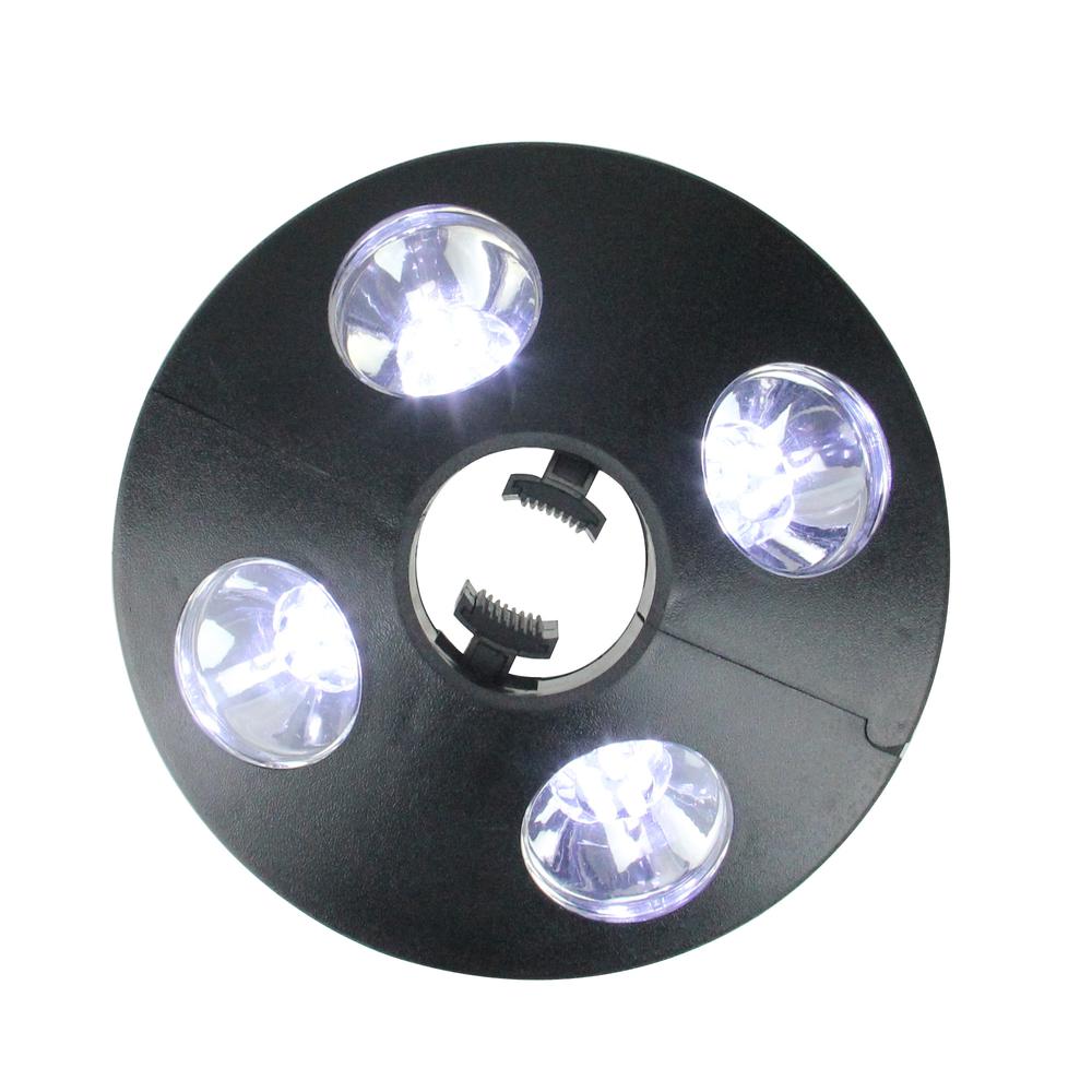 8" Black 4-Panel Patio Umbrella Light with 20 LED's. Picture 2
