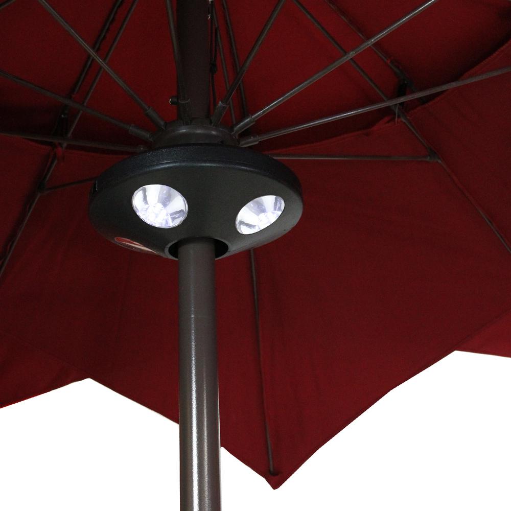 8" Black 4-Panel Patio Umbrella Light with 20 LED's. Picture 5