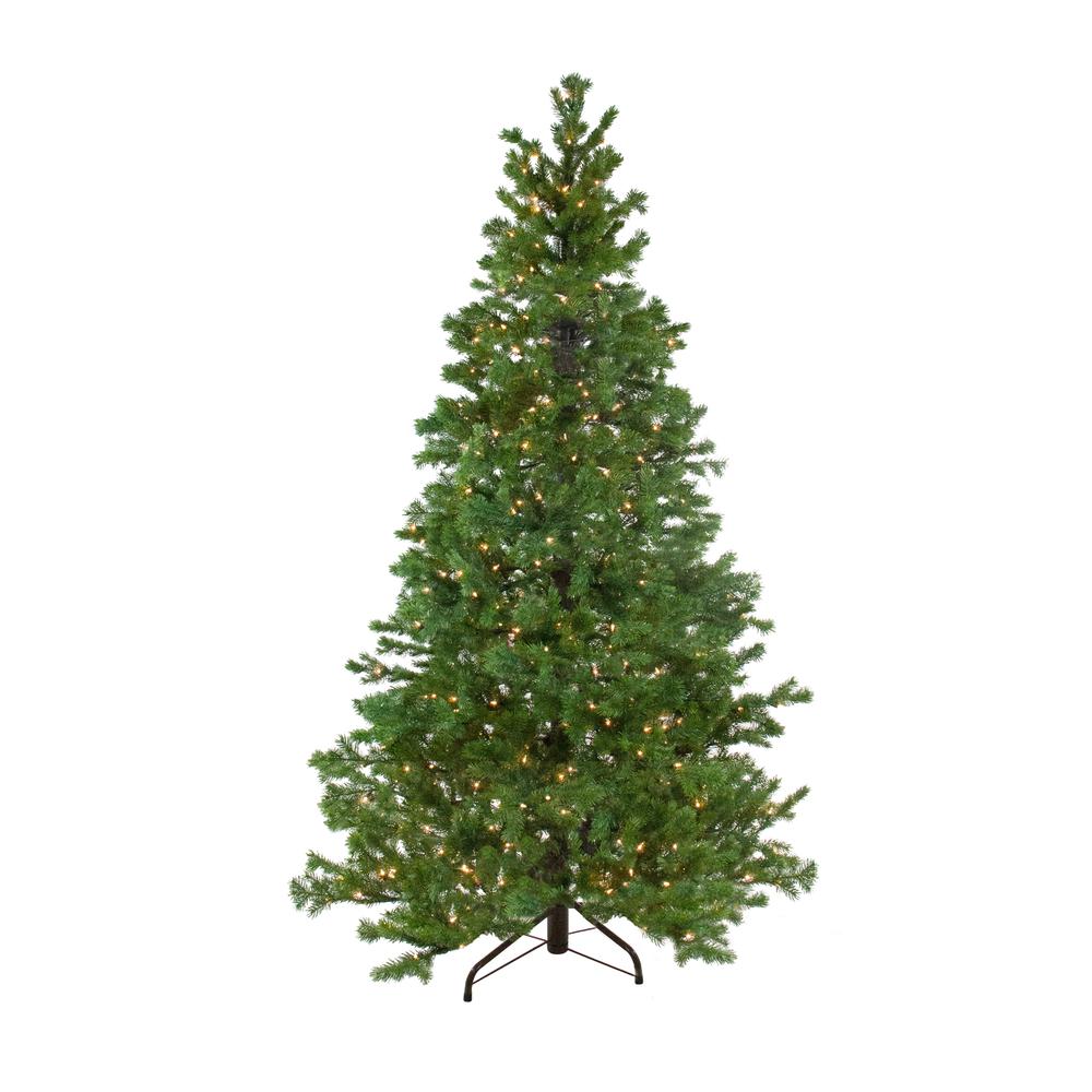6.5' Pre-Lit Medium Pine Artificial Christmas Tree - Clear Dura-Lit Lights. Picture 1
