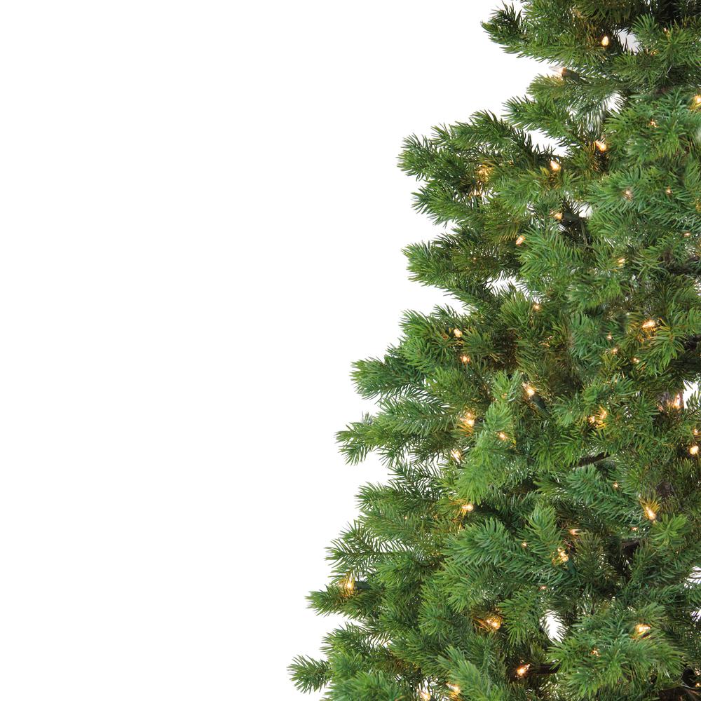 6.5' Pre-Lit Medium Pine Artificial Christmas Tree - Clear Dura-Lit Lights. Picture 2