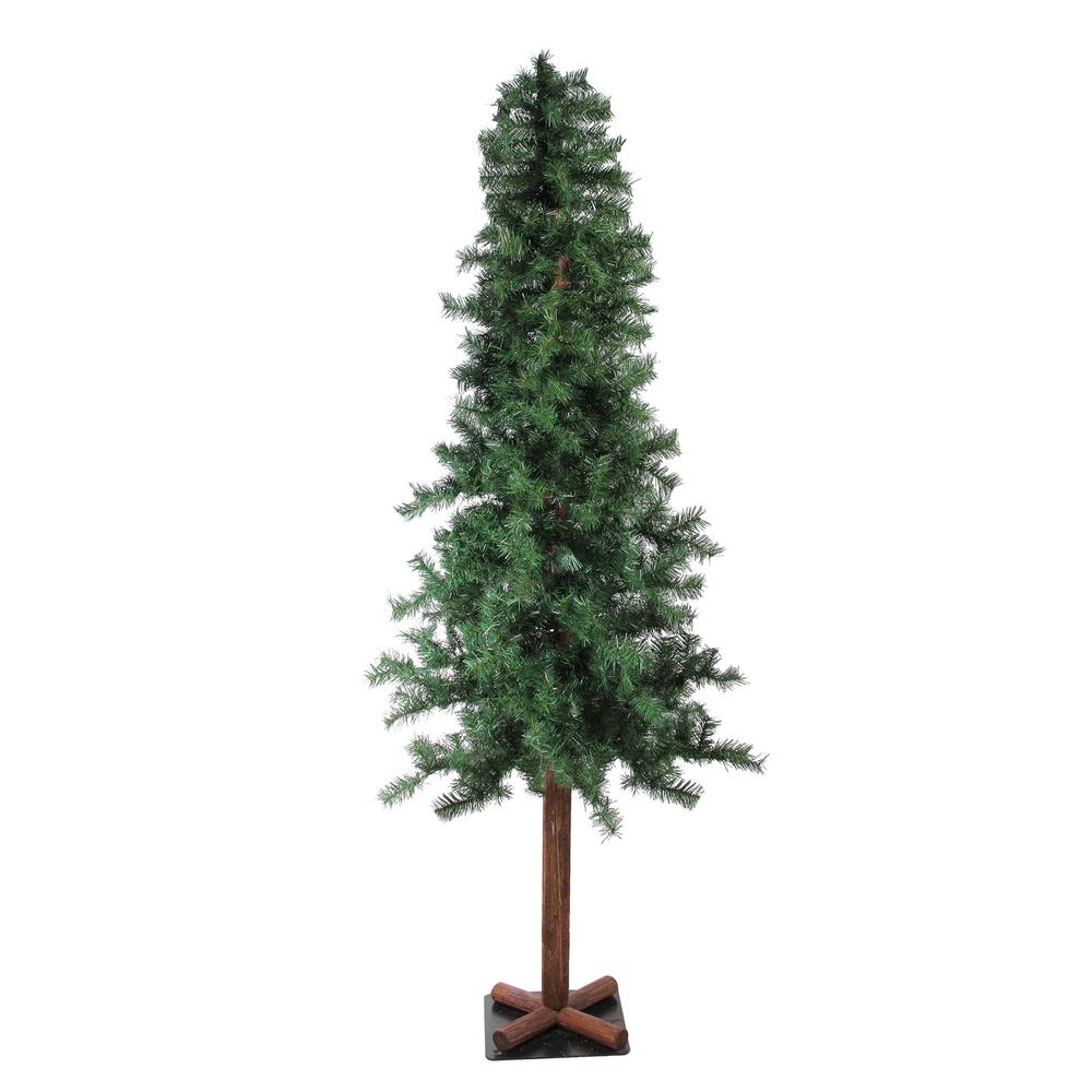 7' Slim Traditional Woodland Alpine Artificial Christmas Tree - Unlit. Picture 1