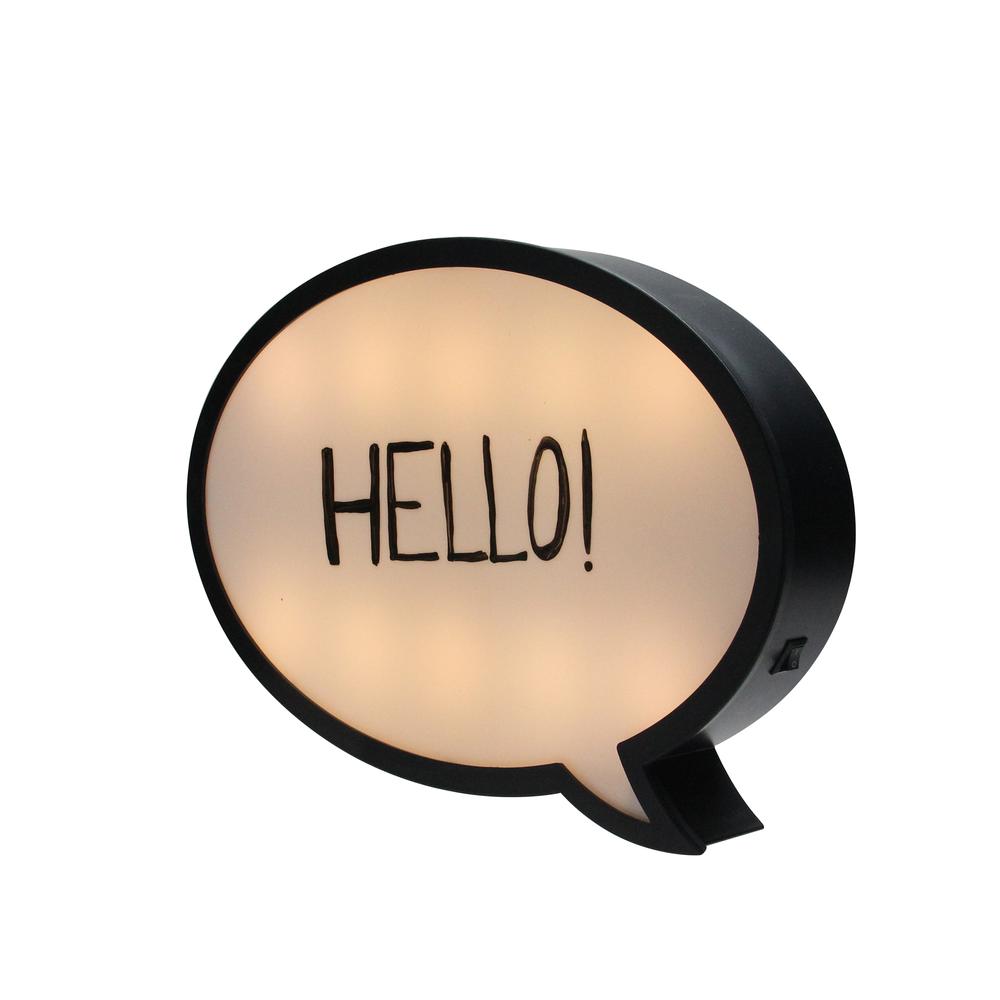 13" Battery Operated LED Lighted Speech Bubble White Board. Picture 2
