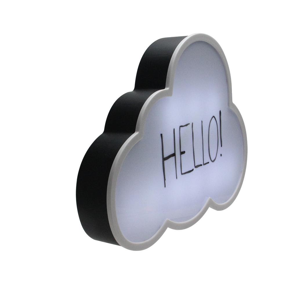12" Battery Operated LED Lighted Cloud Shaped White Board. Picture 2