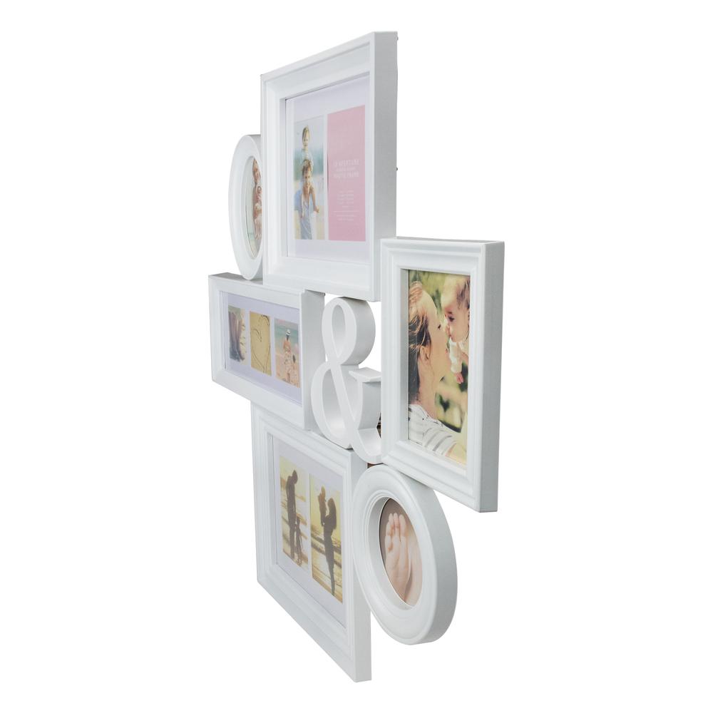 27.75" White Multi-Sized Photo Picture Frame Collage Wall Decoration. Picture 2