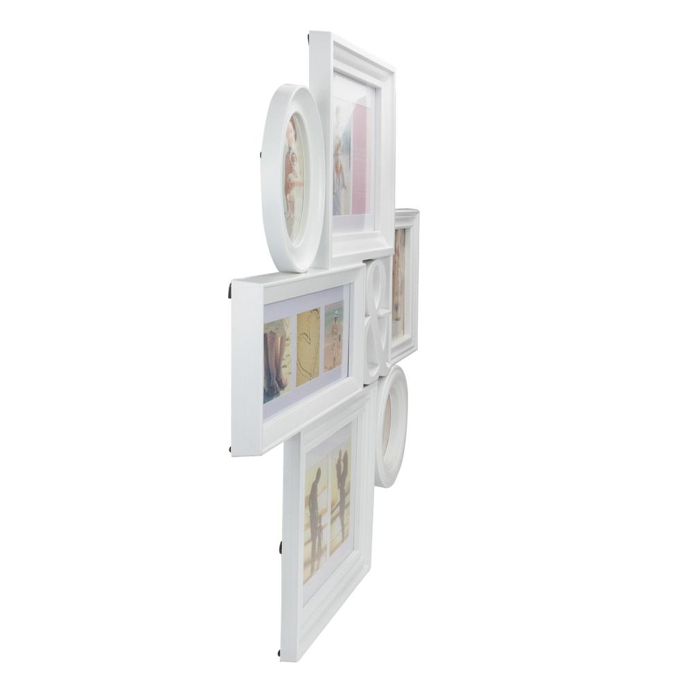 27.75" White Multi-Sized Photo Picture Frame Collage Wall Decoration. Picture 3