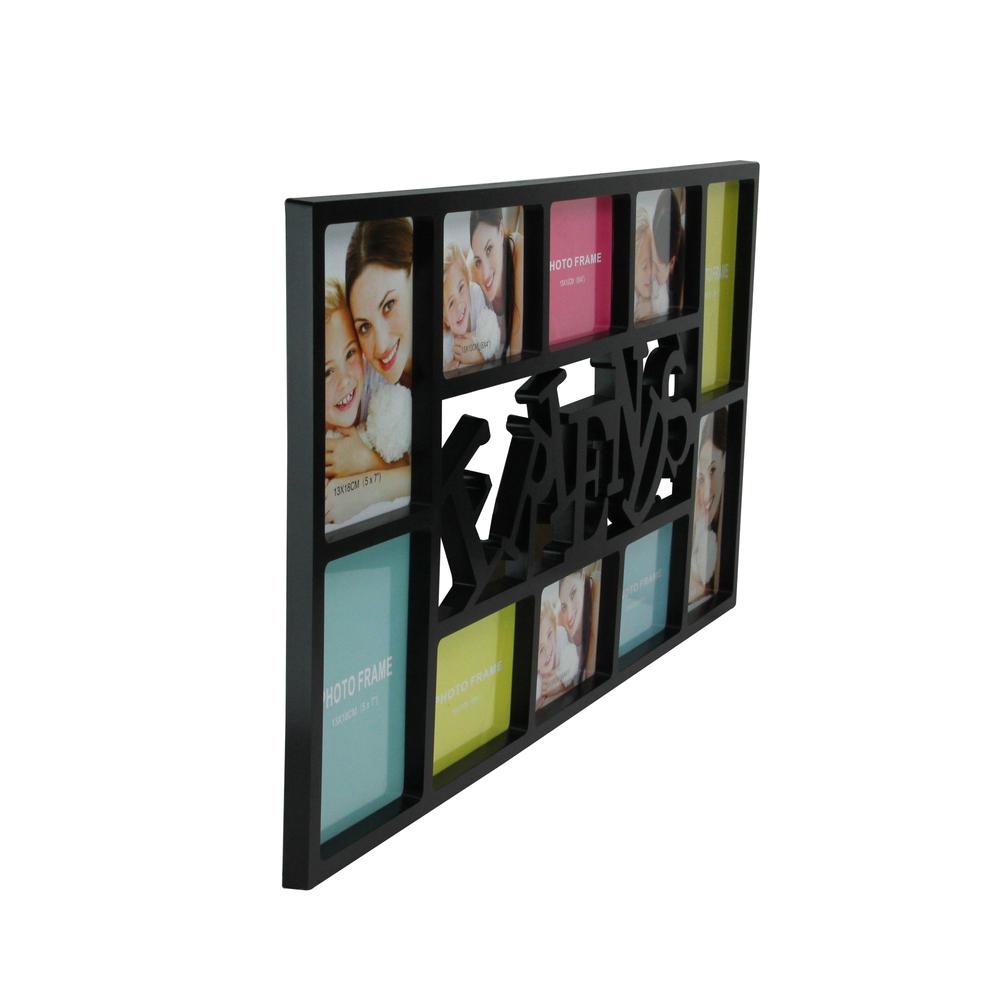 28.75" Black Dual-Sized Friends Photo Picture Frame Collage Wall Decoration. Picture 2