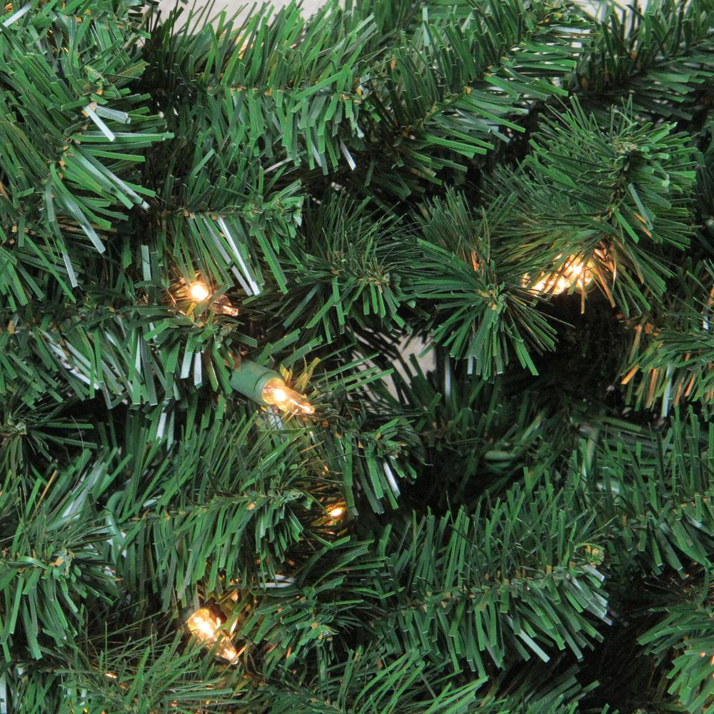 Green Deluxe Windsor Pine Artificial Christmas Wreath - 72-Inch  Clear Lights. Picture 2