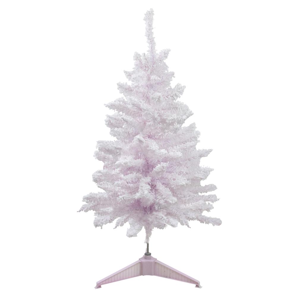 3' Flocked Madeline Pink Spruce Artificial Christmas Tree - Unlit. Picture 1