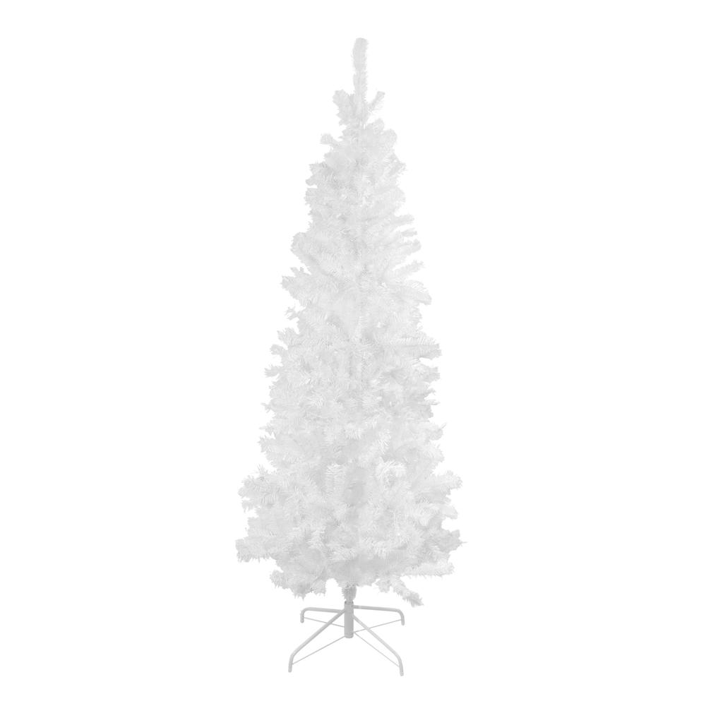 6.5' White Winston Pine Slim Artificial Christmas Tree - Unlit. Picture 1