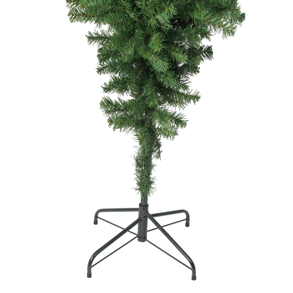 5.5' x 36" Green Upside Down Spruce Medium Artificial Christmas Tree - Unlit. Picture 2