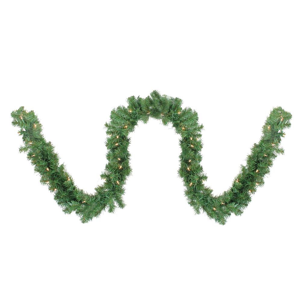 5-Piece Pre-Lit Artificial Winter Spruce Christmas Trees  Wreath and Garland Set - Clear Lights. Picture 4