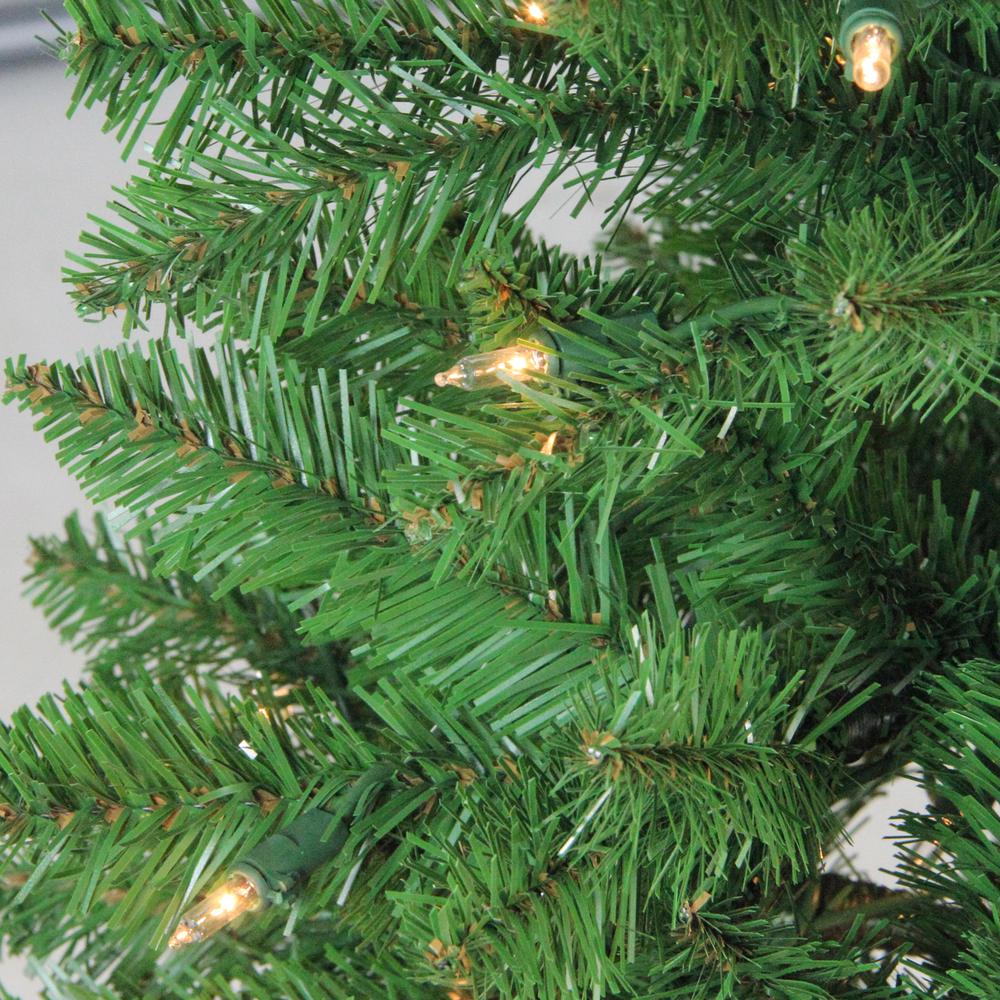 4.5' Pre-Lit White River Fir Artificial Pencil Christmas Tree - Clear Lights. Picture 2