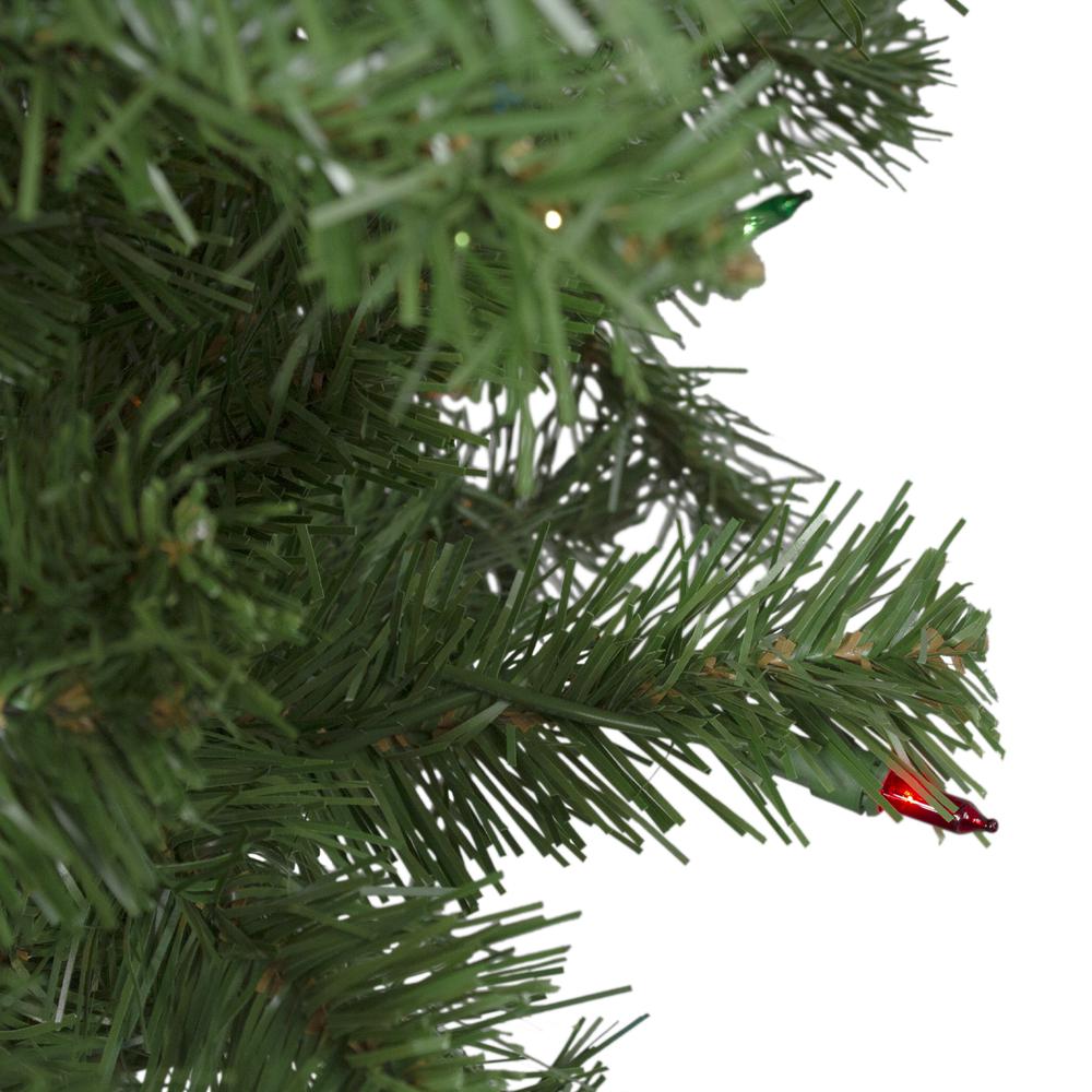 6' Pre-Lit Alberta Pine Slim Artificial Christmas Tree - Multi Lights. Picture 4