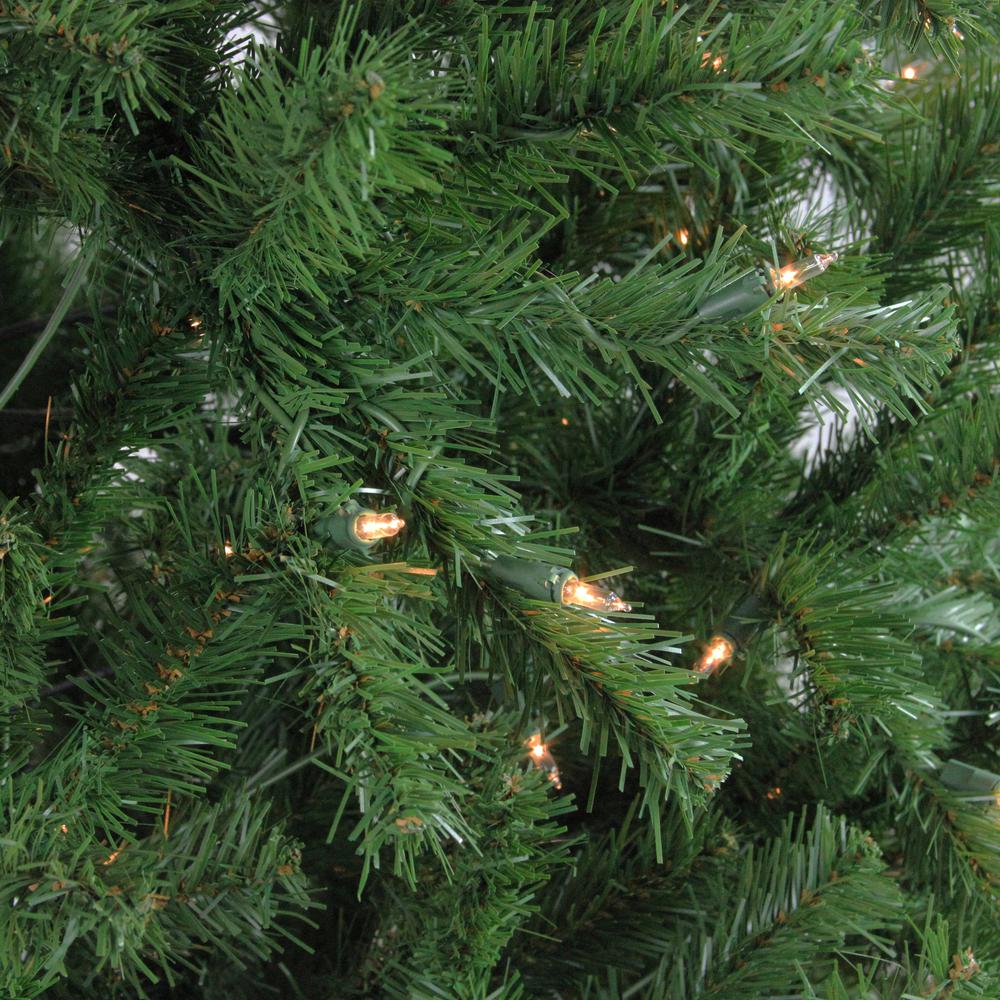 7.5' Pre-Lit Slim Waterton Spruce Artificial Christmas Tree - Clear Lights. Picture 2