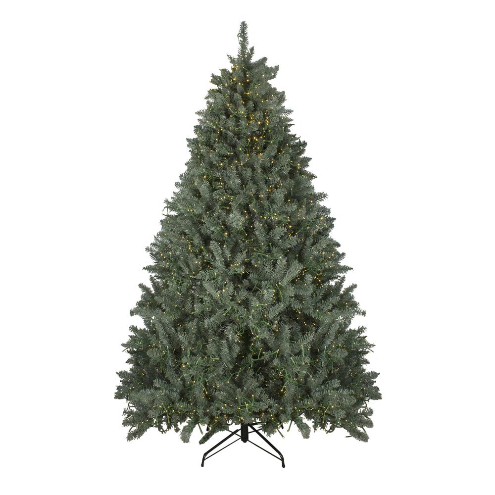 7.5' Pre-Lit Full Grande Spruce Artificial Christmas Tree - Dual Color LED Lights. Picture 1