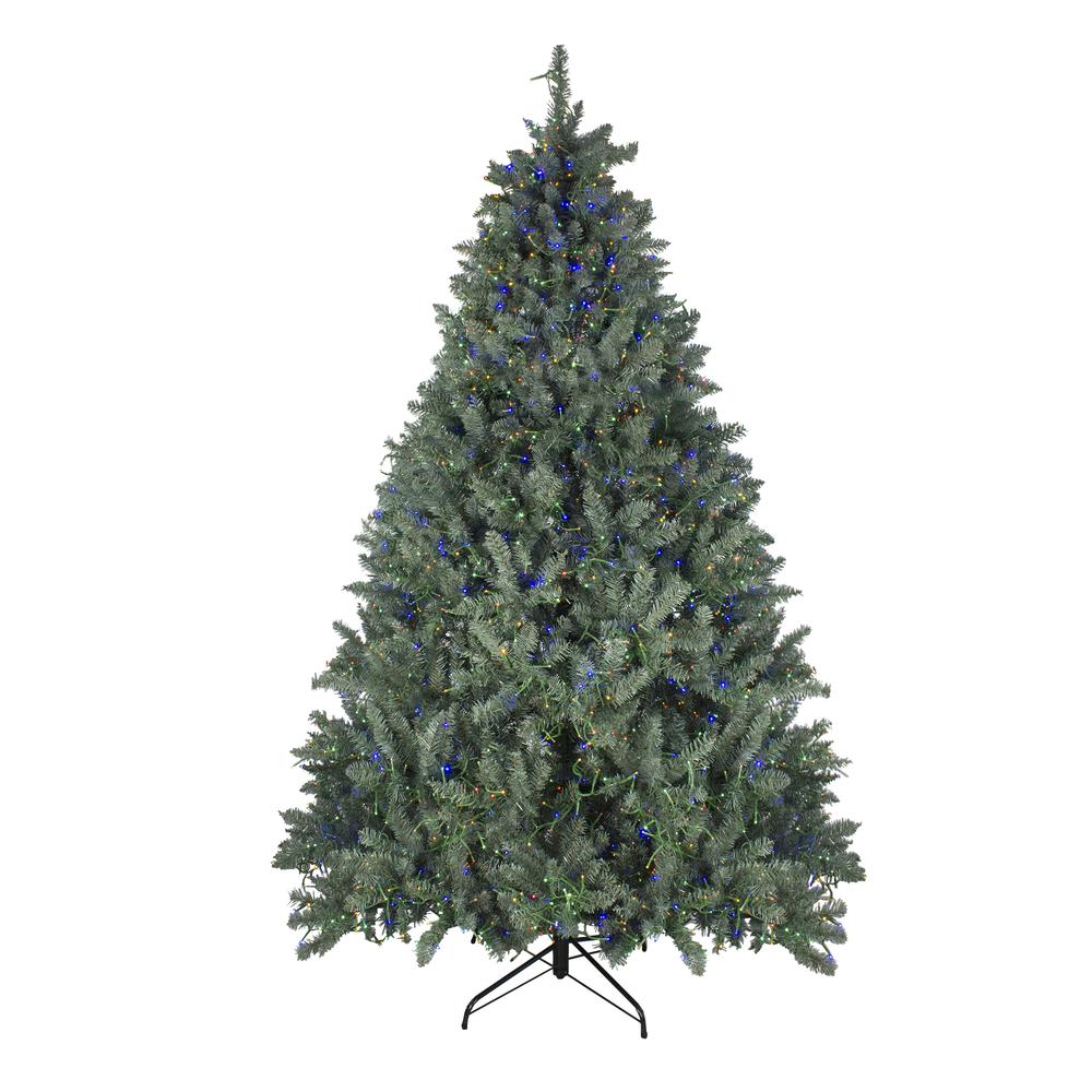 7.5' Pre-Lit Full Grande Spruce Artificial Christmas Tree - Dual Color LED Lights. Picture 3