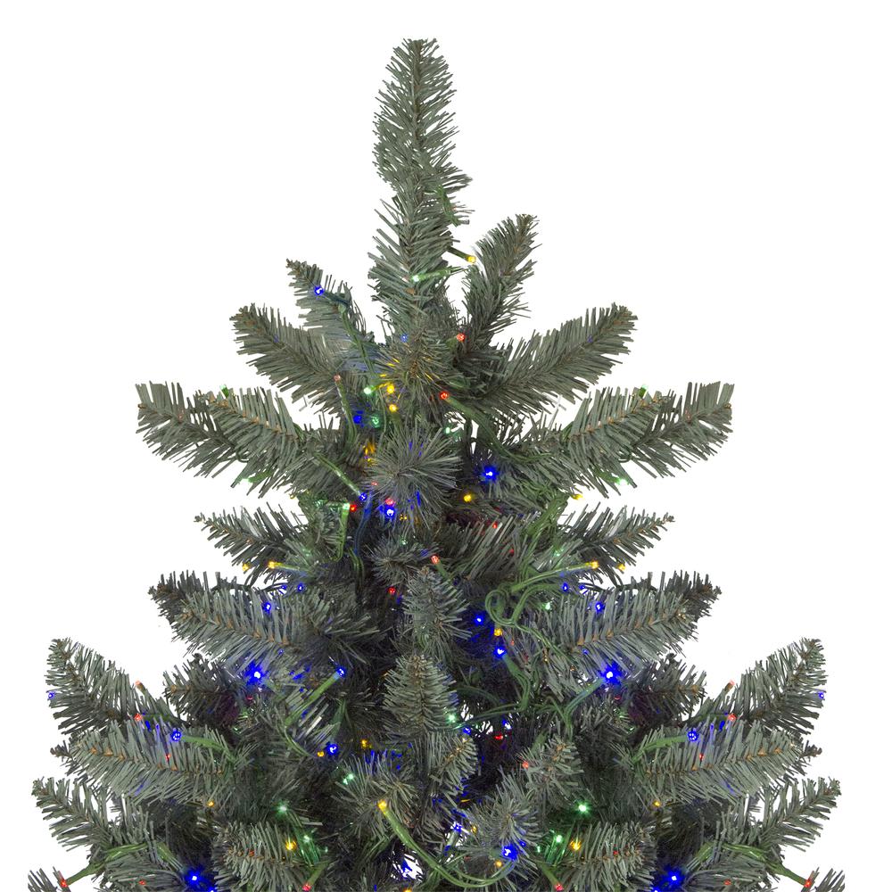 7.5' Pre-Lit Full Grande Spruce Artificial Christmas Tree - Dual Color LED Lights. Picture 4