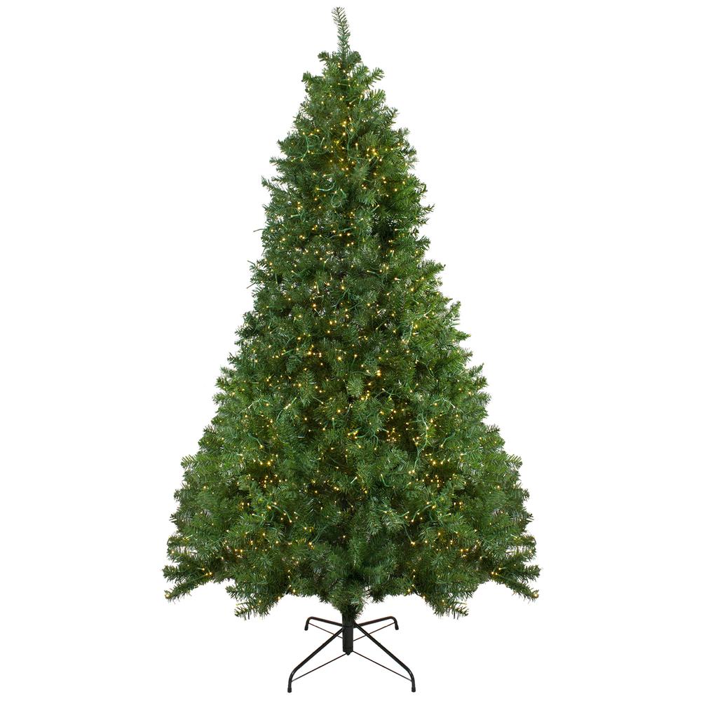 7.5' Pre-Lit Full Pike River Fir Artificial Christmas Tree - Multicolor LED Lights. The main picture.