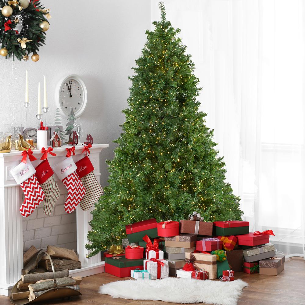 7.5' Pre-Lit Full Pike River Fir Artificial Christmas Tree - Multicolor LED Lights. Picture 2