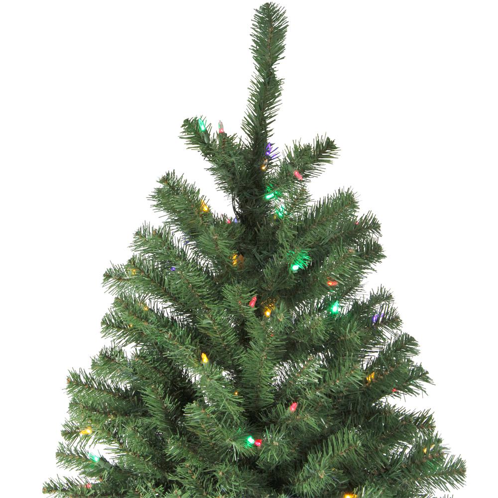 7.5' Pre-Lit Full Multi-Function Basset Pine Artificial Christmas Tree - Dual Color LED lights. Picture 6