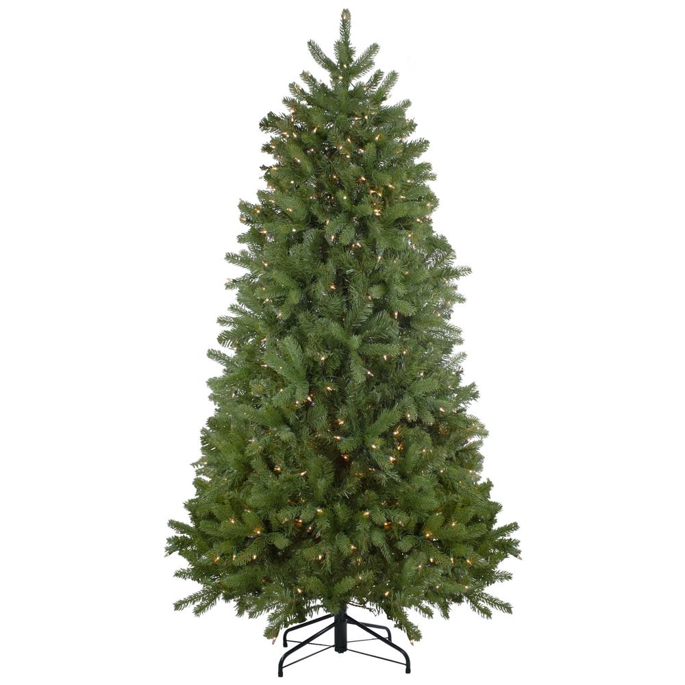 7.5' Pre-Lit Palisades Fir Artificial Christmas Tree - Clear Lights. Picture 1