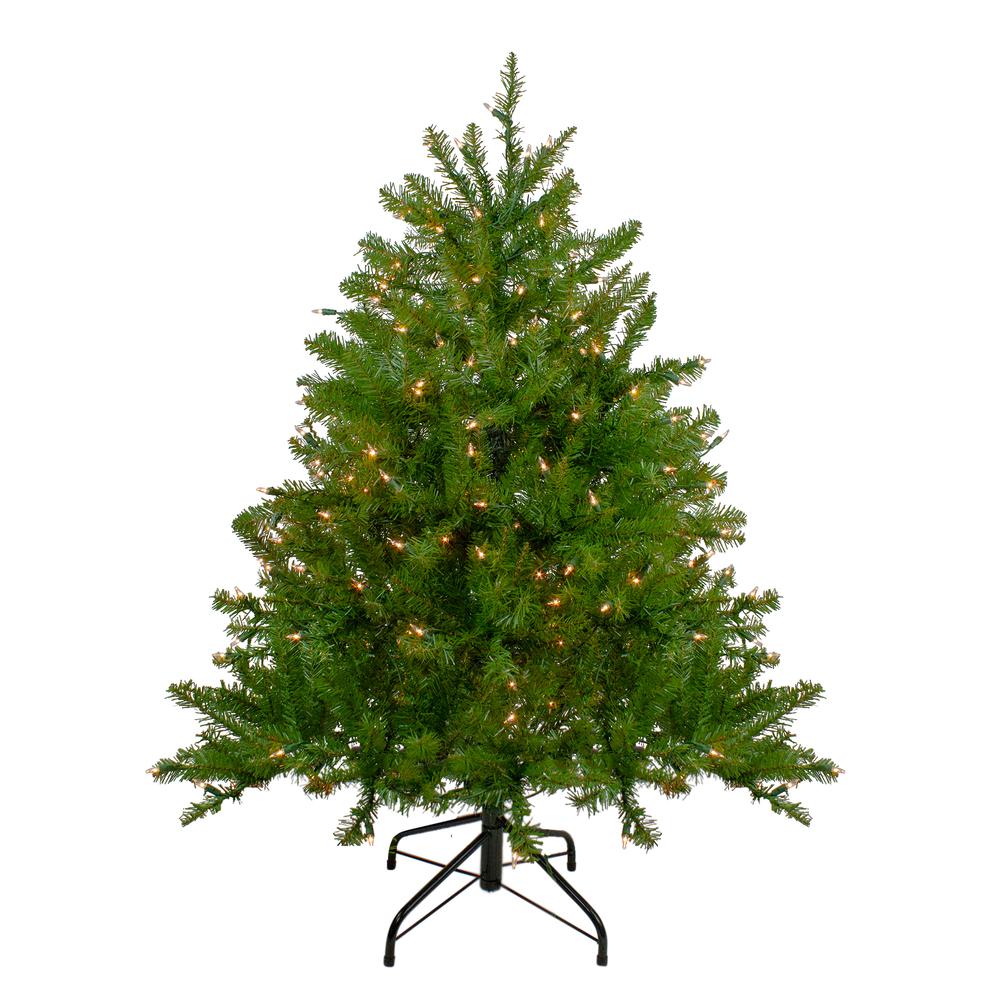 4' Pre-Lit Northern Pine Full Artificial Christmas Tree - Clear Lights. The main picture.